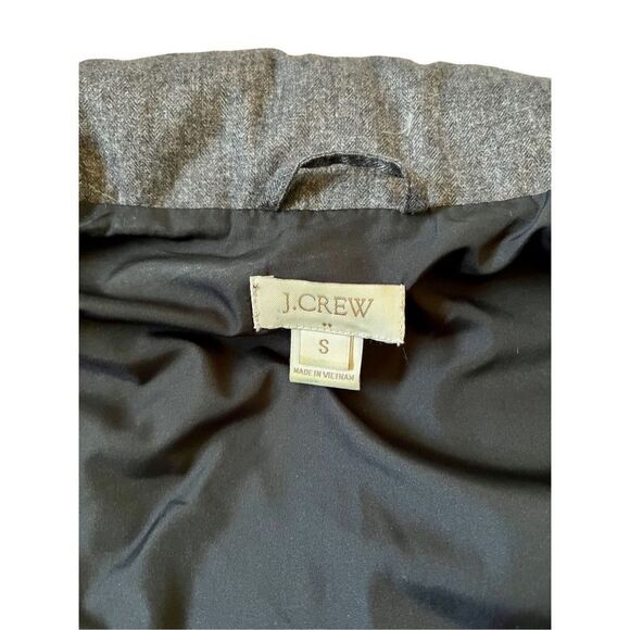J Crew Down Feather Filled Quilted Vest Jacket Grey Women S - Picture 8 of 9